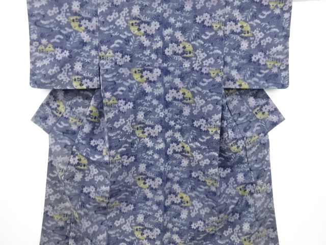 JAPANESE KIMONO / ANTIQUE KIMONO / TSUMUGI / WOVEN CHAYATSUJI